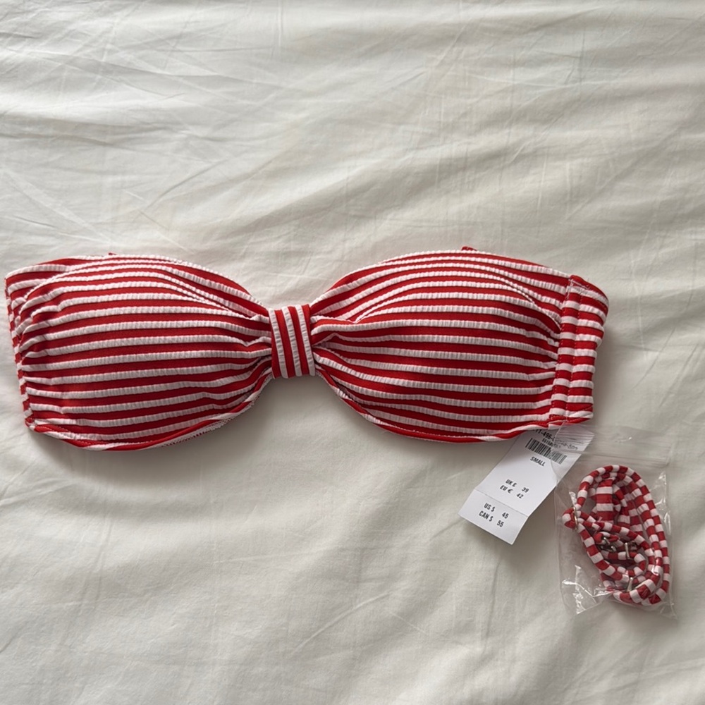 Abercrombie & Fitch Red Striped Bikini (top + bottom)